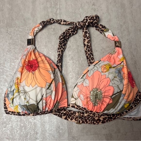 Victoria's Secret Forever Sexy bikini floral leopard animal print large - Picture 7 of 16
